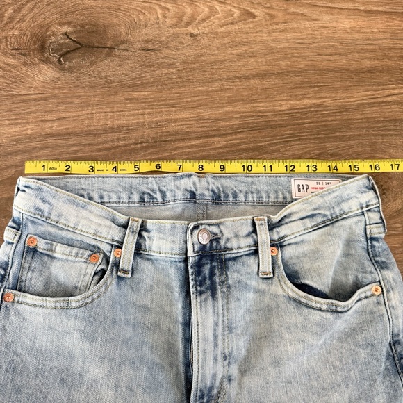 GAP High Rise Stride Cuffed Wide-Leg Jeans - 32 Regular - Picture 12 of 14